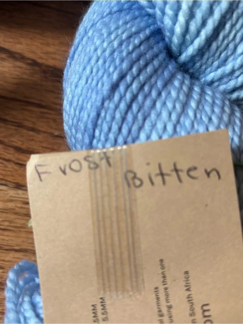 MadelineTosh Farm Twist Yarn Lot of 2 Sky Blue Frost Bitten DK Merino Wool NWT